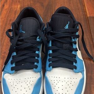 Jordan Black and Blue Sneakers